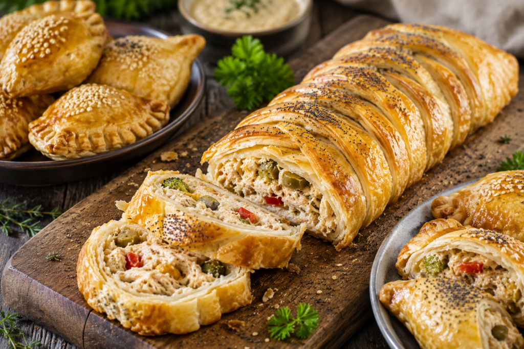 Hoender pastei rol