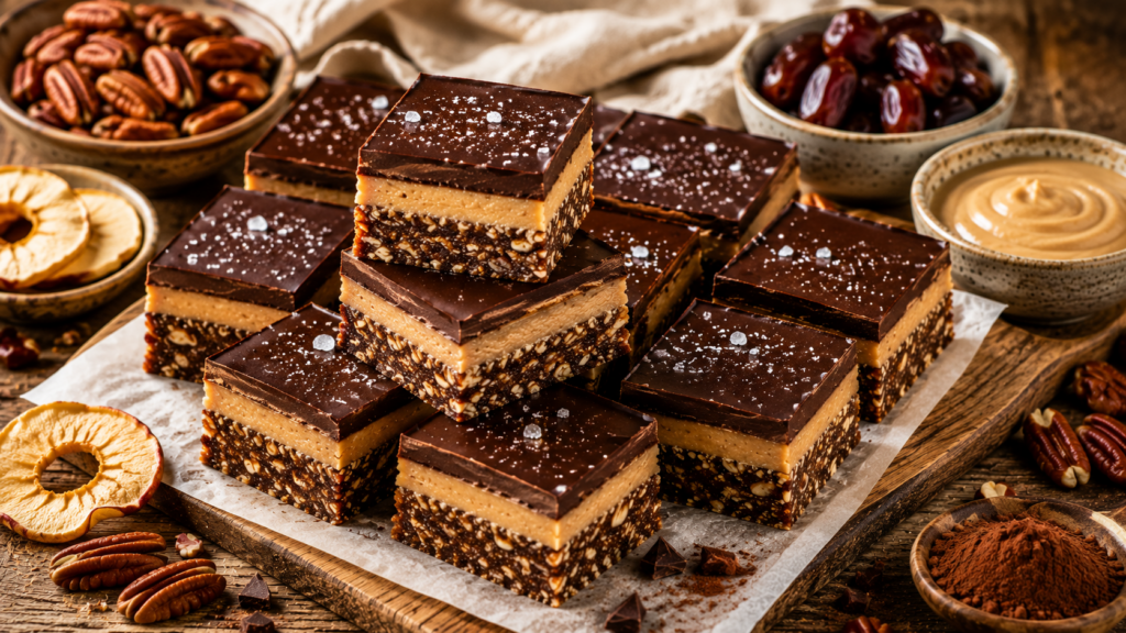 Neut en sade karamel blokkies (Gluten free/ Vegan)