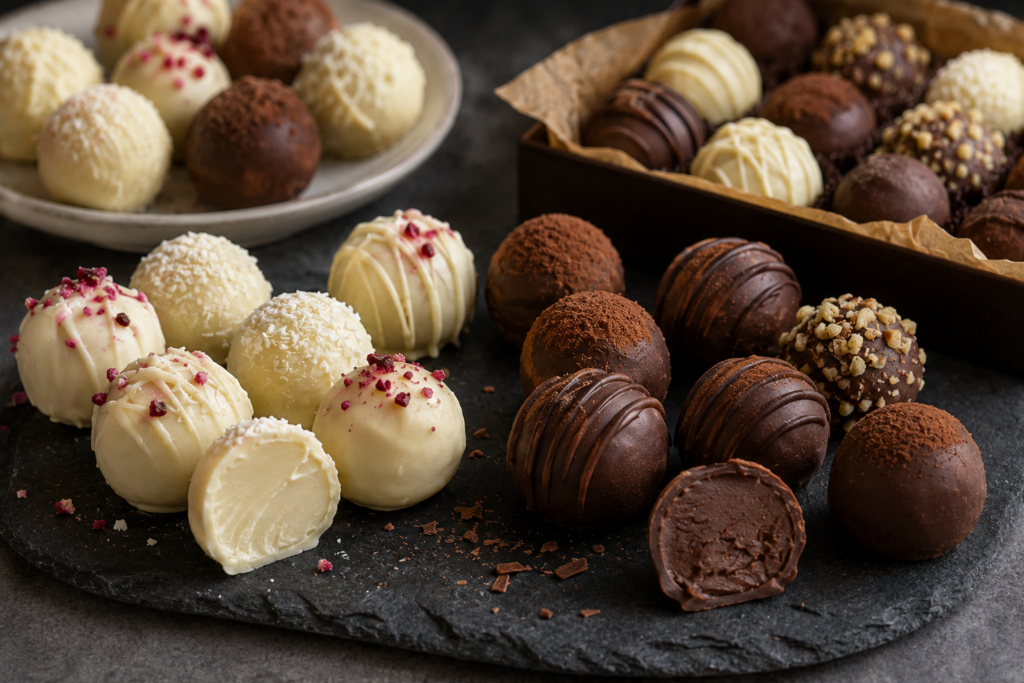 Truffles met egte Belgiese sjokolade