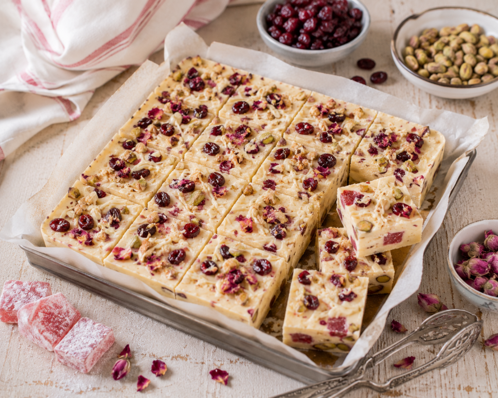 Wit sjokolade fudge